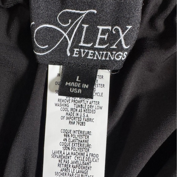 Alex Evenings Georgette Chiffon Wide Leg Mid Rise Flowy formal Pants large new - Picture 4 of 13